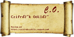 Czifrák Odiló névjegykártya